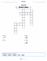 Great Lakes printable worksheet preview