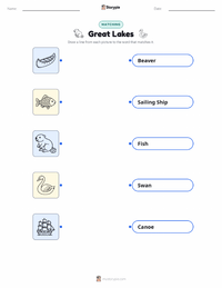 Great Lakes printable worksheet for kids