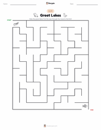 Great Lakes printable worksheet preview