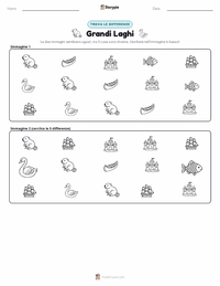 Anteprima della scheda stampabile di Grandi Laghi