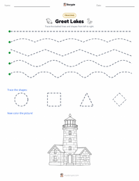 Great Lakes printable worksheet preview