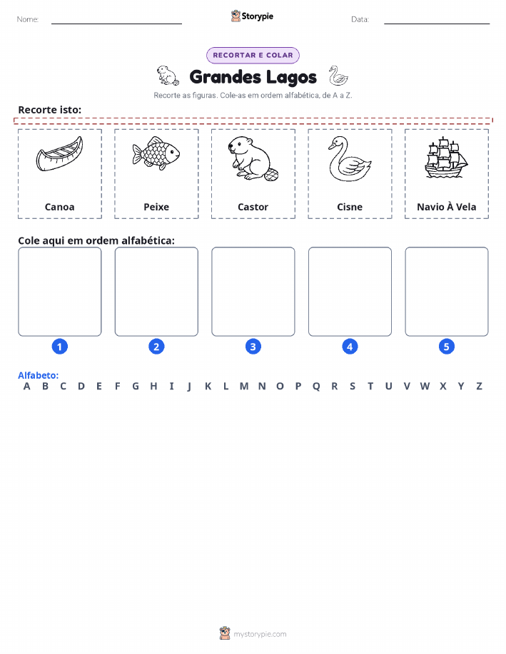 Recortar & Colar Alfabeto