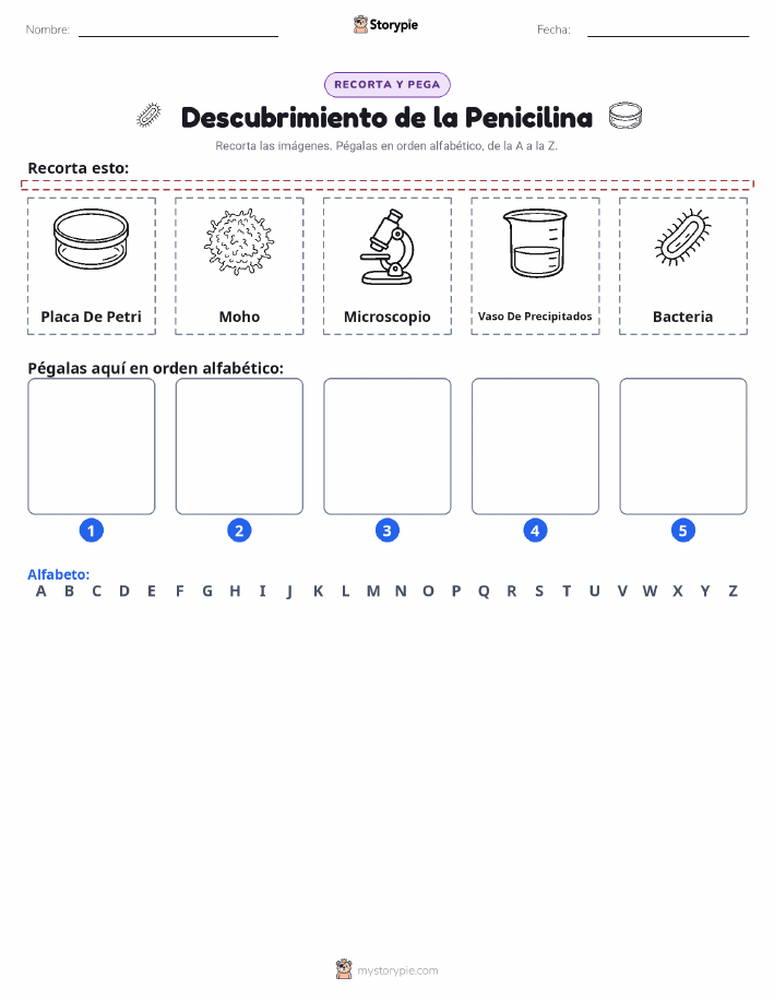 Cortar y Pegar el Alfabeto