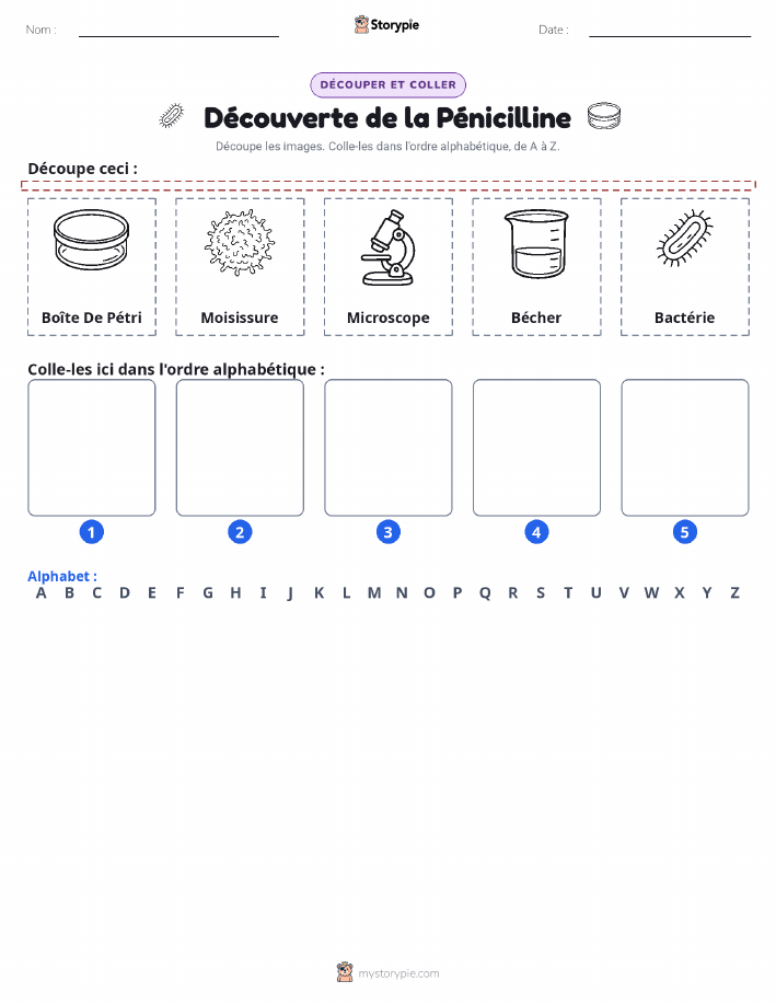 Découper & Coller l'Alphabet