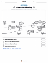 Alexander Fleming druckbare Arbeitsblatt Vorschau