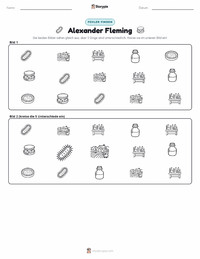 Alexander Fleming druckbare Arbeitsblatt Vorschau
