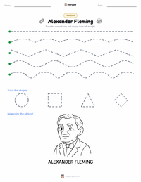 Alexander Fleming printable worksheet preview