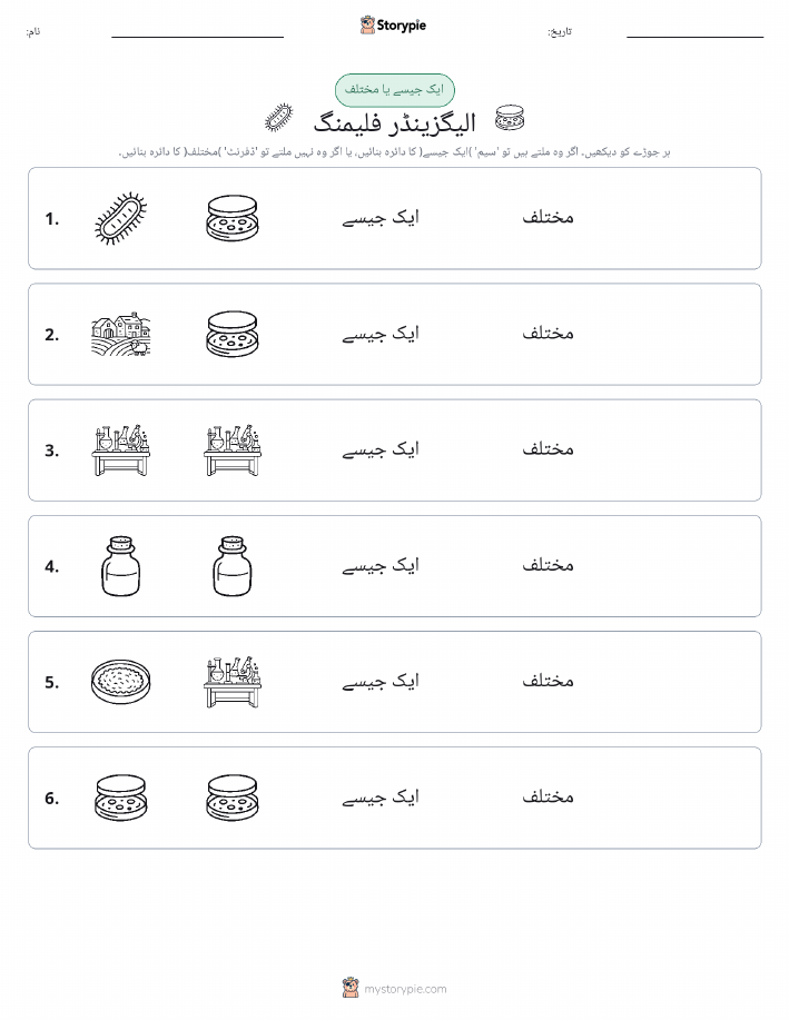 ایک جیسا یا مختلف