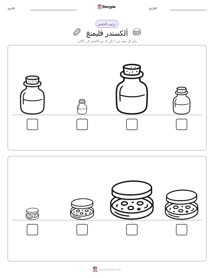 ترتيب الحجم