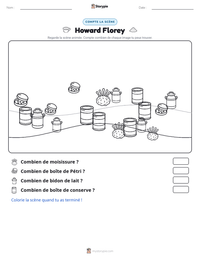 Aperçu de la feuille de travail imprimable Howard Florey