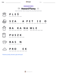 Podgląd drukowalnego arkusza ćwiczeń Howard Florey