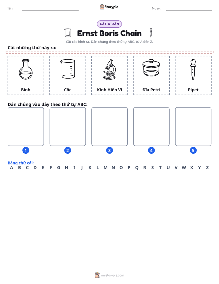 Cắt & Dán Chữ Cái