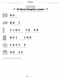 St Mary's Hospital, London printable worksheet preview