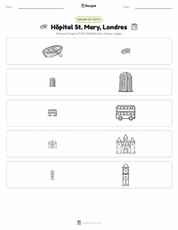 Aperçu de la feuille de travail imprimable Londres