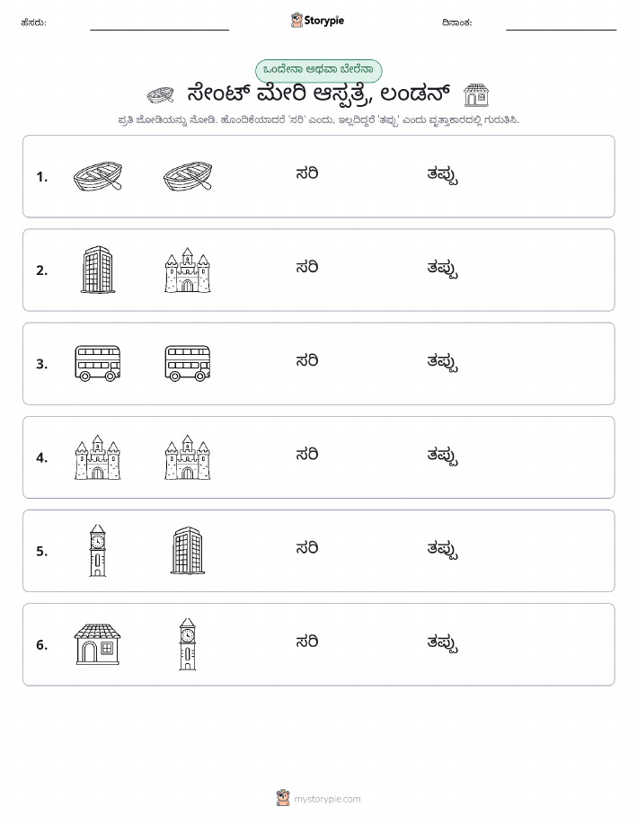 ಒಂದೇ ಅಥವಾ ವಿಭಿನ್ನ