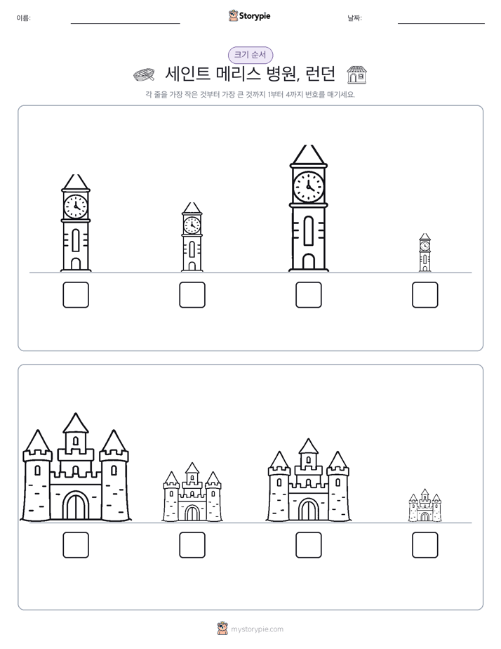 크기 순서
