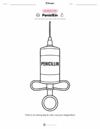 Penicillin coloring page for kids