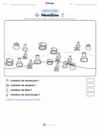Aperçu de la feuille de travail imprimable Pénicilline