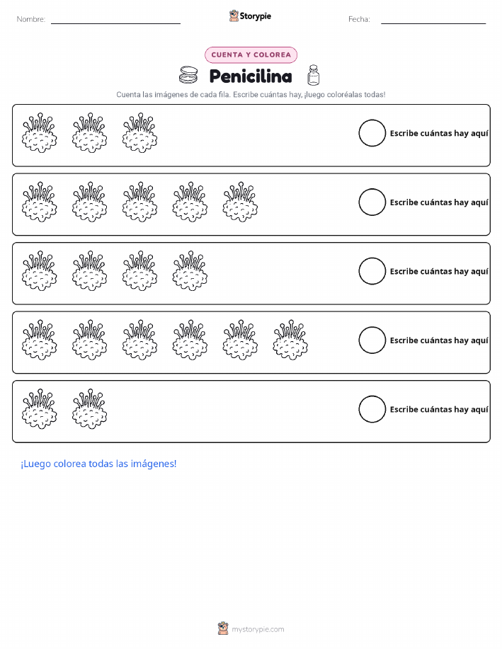 Contar y Colorear