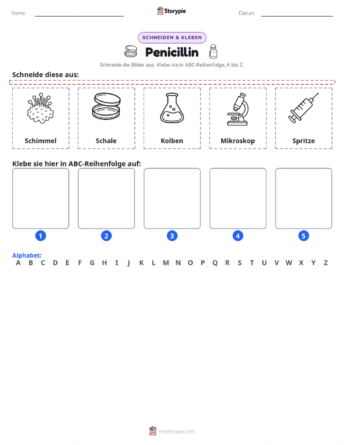 Schneiden & Einfügen Alphabet