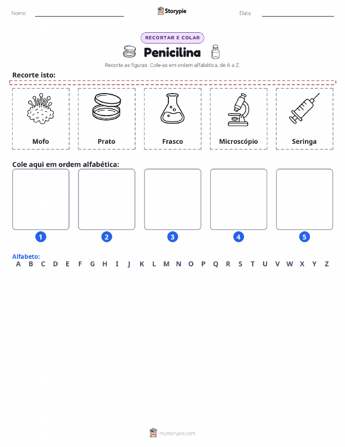 Recortar & Colar Alfabeto