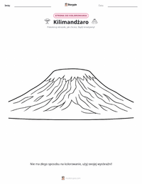 Strona do kolorowania Kilimandżaro dla dzieci
