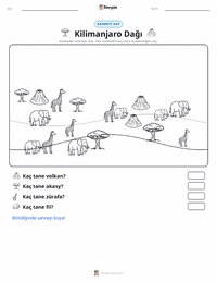 Kilimanjaro Dağı yazdırılabilir çalışma sayfası önizlemesi