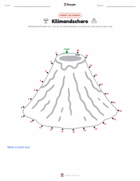 Kilimandscharo druckbare Arbeitsblatt Vorschau