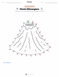 Anteprima della scheda stampabile di Monte Kilimangiaro