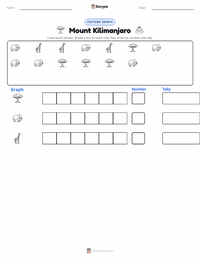 Mount Kilimanjaro printable worksheet preview
