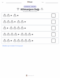 Kilimanjaro Dağı yazdırılabilir çalışma sayfası önizlemesi