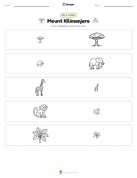 Mount Kilimanjaro printable worksheet preview