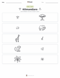 Podgląd drukowalnego arkusza ćwiczeń Kilimandżaro