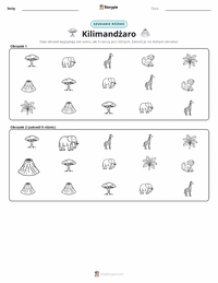 Podgląd drukowalnego arkusza ćwiczeń Kilimandżaro