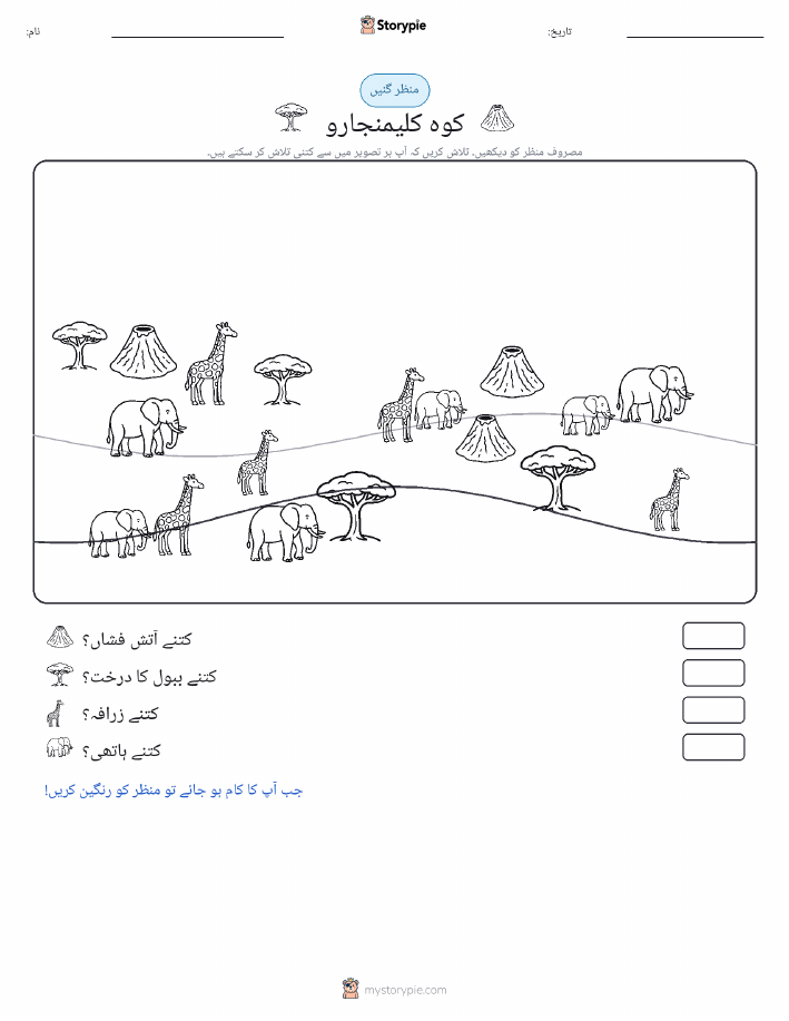 گنتی کا منظر