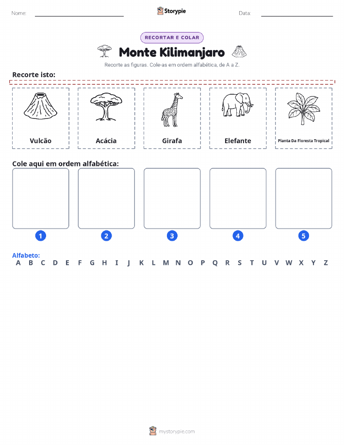 Recortar & Colar Alfabeto
