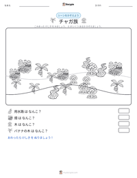 チャガ族 の印刷可能ワークシートプレビュー