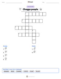 Chagga people printable worksheet preview