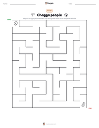 Chagga people printable worksheet preview