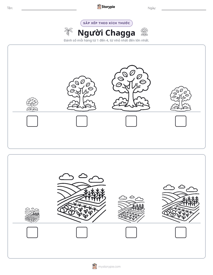Thứ Tự Kích Thước