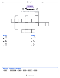 Tanzania printable worksheet preview