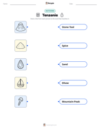 Tanzania printable worksheet preview