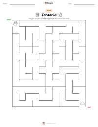 Tanzania printable worksheet preview
