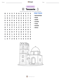 Tanzania printable worksheet preview