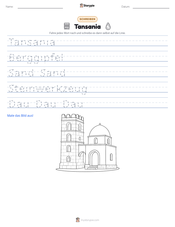 Schreibübung