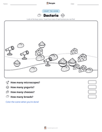 Bacteria printable worksheet preview