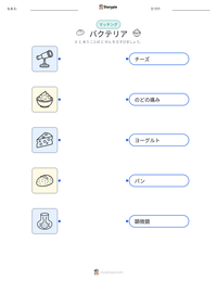 バクテリア の印刷可能ワークシートプレビュー
