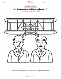 Anteprima della scheda stampabile di Invenzione dell'aeroplano