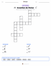 Aperçu de la feuille de travail imprimable Invention de l'avion