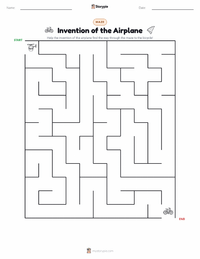 Invention of the Airplane printable worksheet preview